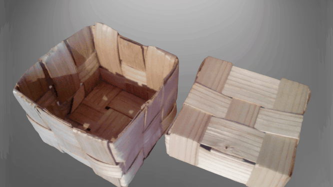 Castanea en Limousin - boîte contenant carré en châtaignier